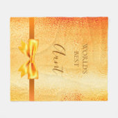 Tante gold bow elegant fleecedecke (Vorderseite (Horizontal))
