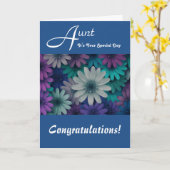 Tante - Gratulation / Auf dem Weg zur Krankenschwe Karte (Gelbe Blume)