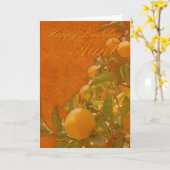 Tante Happy Birthday Spanischer Orangenbaum, verbr Karte (Gelbe Blume)