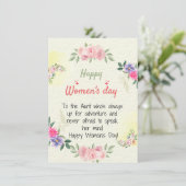 Tante - Happy Women's Day Grußkarte Feiertagskarte (Stehend Vorderseite)