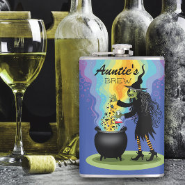 Tante Hexe Mixing Magical Brew Flachmann