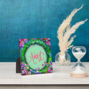 Tante Hübsch Pink Floral Inspirivity Plaque Fotoplatte