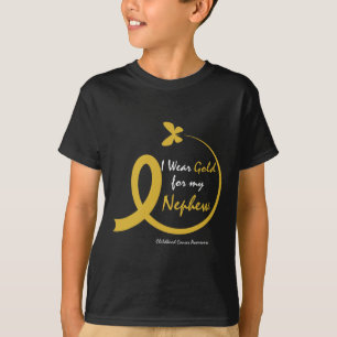 Tante I trage Gold für mein Nephew Kinderkrebs Aw T-Shirt