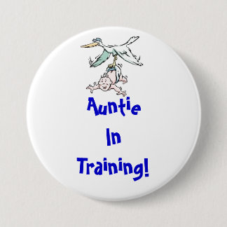 Tante im Trainings-Knopf Button