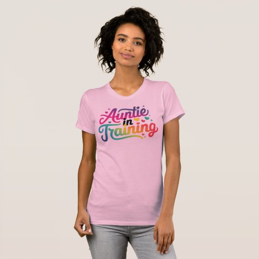 Tante in Training farbiges Design T-Shirt (Vorne ganz)