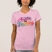 Tante in Training farbiges Design T-Shirt (Vorderseite)