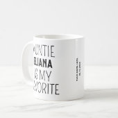 Tante ist meine Lieblingsdusche. Danke Kaffeetasse (Vorderseite Links)