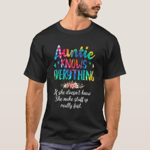 Tante kennt alles, was die Gefärbte Krawatte für F T-Shirt