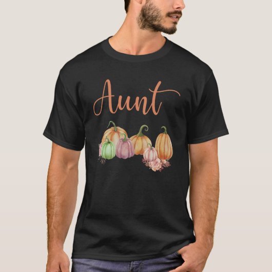 Tante kleinen Kürbiskins erster Geburtstag Herbstk T-Shirt (Vorderseite)