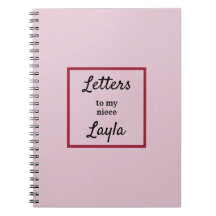 Tante Letters to My Niece Pink Notebook