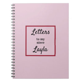 Tante Letters to My Niece Pink Notebook Notizblock