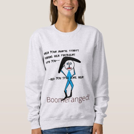 Tante Liebe 'Asch' Sweatshirt Boomerangang (Vorderseite)