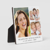 Tante Liebe Sie 3 Foto Collage Fotoplatte (Vorderseite)