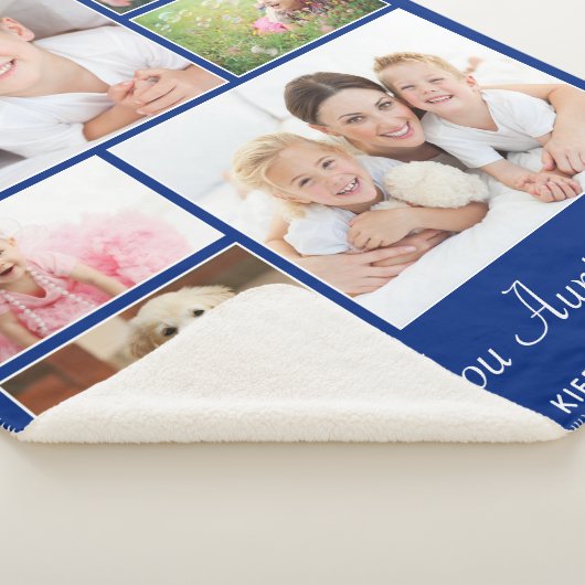 Tante Liebe Sie 6 Foto Collage Blue Sherpadecke (3/4)