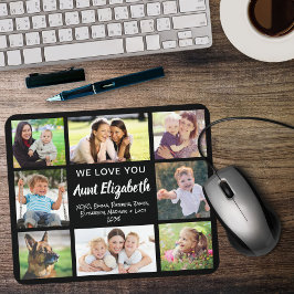 Tante Liebe Sie Foto Collage Black Mousepad