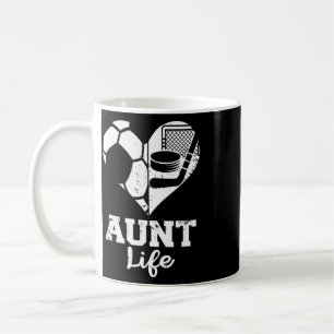 Tante Life Fußball Hockey Herz Split Sportspiel Da Kaffeetasse