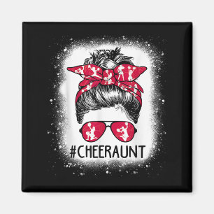 Tante Life Messy Bun Cheerleader Bleached Mütter D Magnet