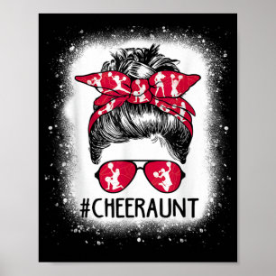 Tante Life Messy Bun Cheerleader Bleached Mütter D Poster