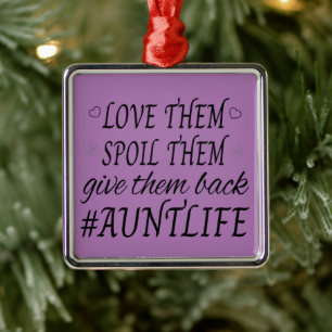 Tante Life Spaß Ornament Aus Metall