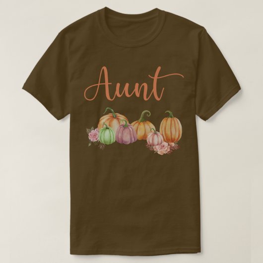 Tante Little Pumpkin Erster Geburtstag Herbstkürbi T-Shirt (Design vorne)