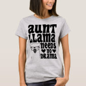 Tante Llama braucht keine Drama-Tante Typografie M T-Shirt (Vorderseite)