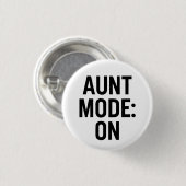 Tante Mode On - Funny Family Spaß Button (Vorne & Hinten)