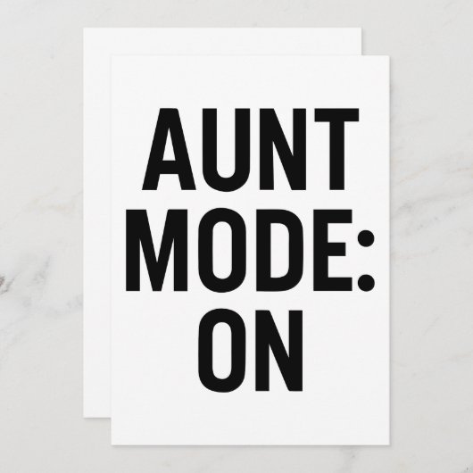 Tante Mode On - Funny Family Spaß Einladung (Vorne/Hinten)