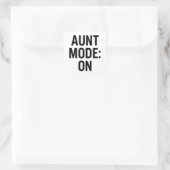 Tante Mode On - Funny Family Spaß Quadratischer Aufkleber (Tasche)