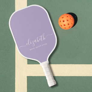 Tante Monogramm Lavendel Lila Pickleball Schläger
