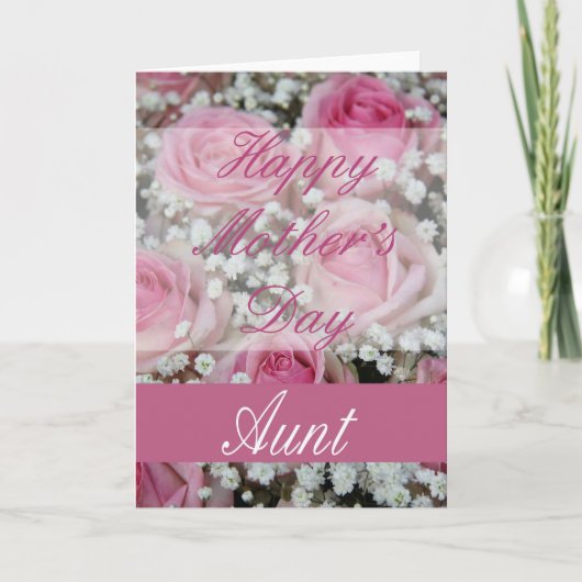 Tante Mother Day Rose Card Karte (Vorderseite)