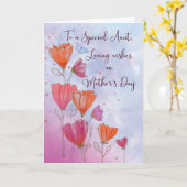 Tante Mothers Day Liebe mit Orange Card Karte (Gelbe Blume)
