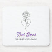 Tante Mouse Pad - Das Herz unserer Familie Mousepad (Vorne)