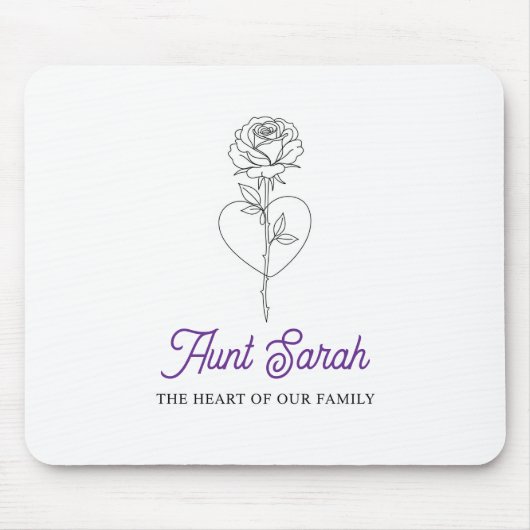 Tante Mouse Pad - Das Herz unserer Familie Mousepad (Vorne)