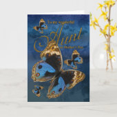 Tante, Muttertagskarte mit Schmetterlingen Karte (Gelbe Blume)