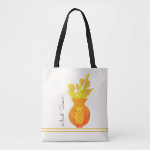 Tante Name Ananas Tulip Hübsch florale Moderne Tasche