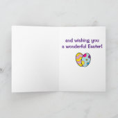 Tante Name Anpassbar Osterhase Feiertagskarte (Innenseite)