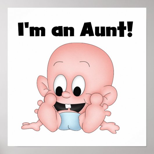 Tante New Nephew T - Shirt und Geschenke Poster (Vorne)