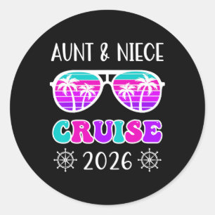 Tante Nichte Kreuzfahrt 2026 Sommerurlaub Matching Runder Aufkleber