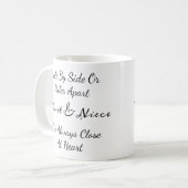 Tante & Nichte Zitat – Seite an Seite oder Meilen  Kaffeetasse (Vorderseite Links)