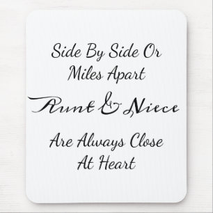 Tante & Nichte Zitat – Seite an Seite oder Meilen Mousepad