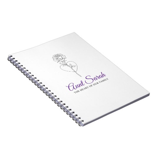 Tante-Notebook - Das Herz unserer Familie Notizblock (Rechte Seite)