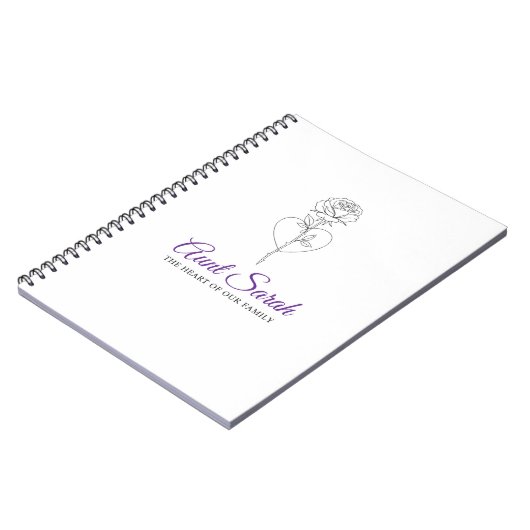 Tante-Notebook - Das Herz unserer Familie Notizblock (Linke Seite)