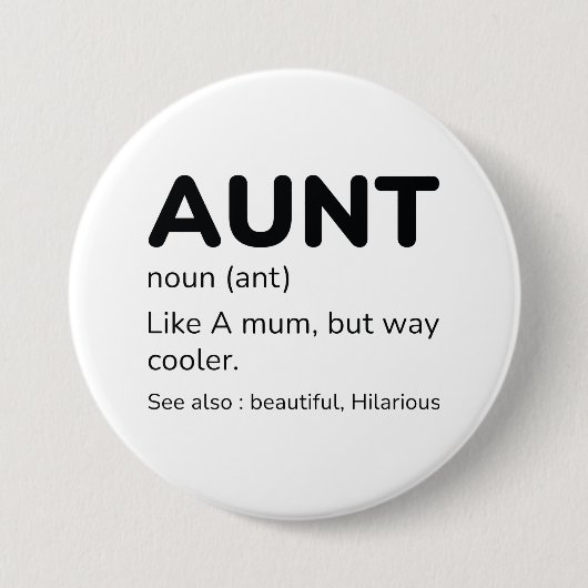 Tante Noun Button (Vorderseite)