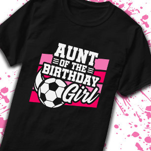 Tante of Birthday Girl Girls Soccer Geburtstag T-Shirt