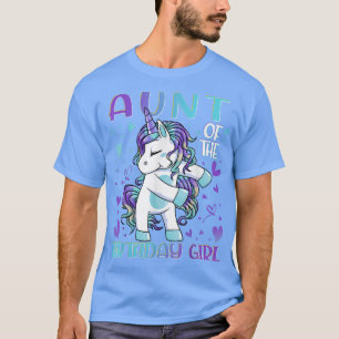 Tante of the Birthday Girl Flossing Unicorn Tante T-Shirt