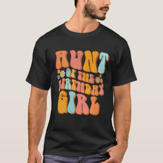 Tante of the Birthday Girl Vintag Groovy Mommy 1. T-Shirt
