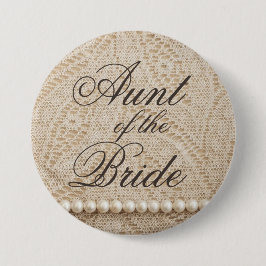 Tante of the Bride with Lace and Pearls - Button