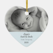 Tante Onkel 1. Weihnachten Personalisiertes Foto H Keramik Ornament (Vorne)