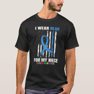 Tante Onkel Blau Für Meine Nichte Autismus-Bewusst T-Shirt