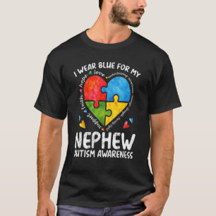 Tante Onkel Ich Trage Blau Für Autistischen Neffen T-Shirt